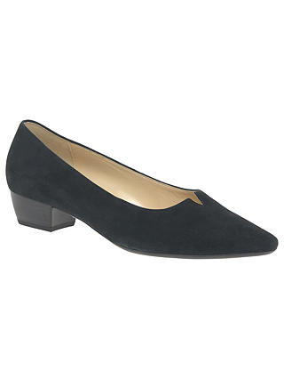 Gabor Acton Block Heeled Court Shoes, Pacific