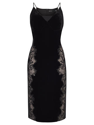 Karen Millen Beautiful Velvet Dress, Black