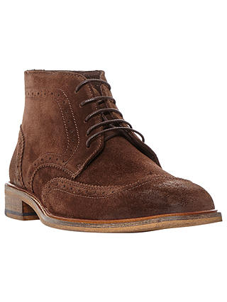 Bertie Canister Brogue Boots, Brown