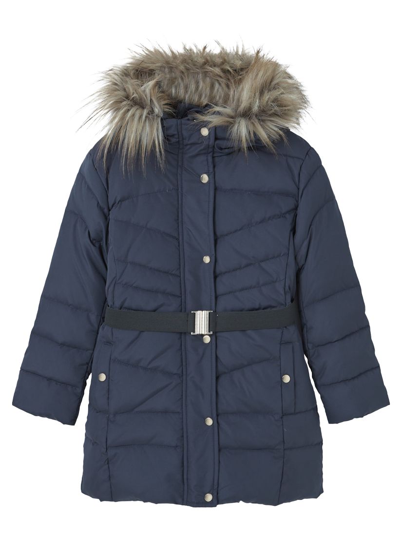 Mango Kids Girls' Water Resistant Feather and Down Coat at John Lewis ...