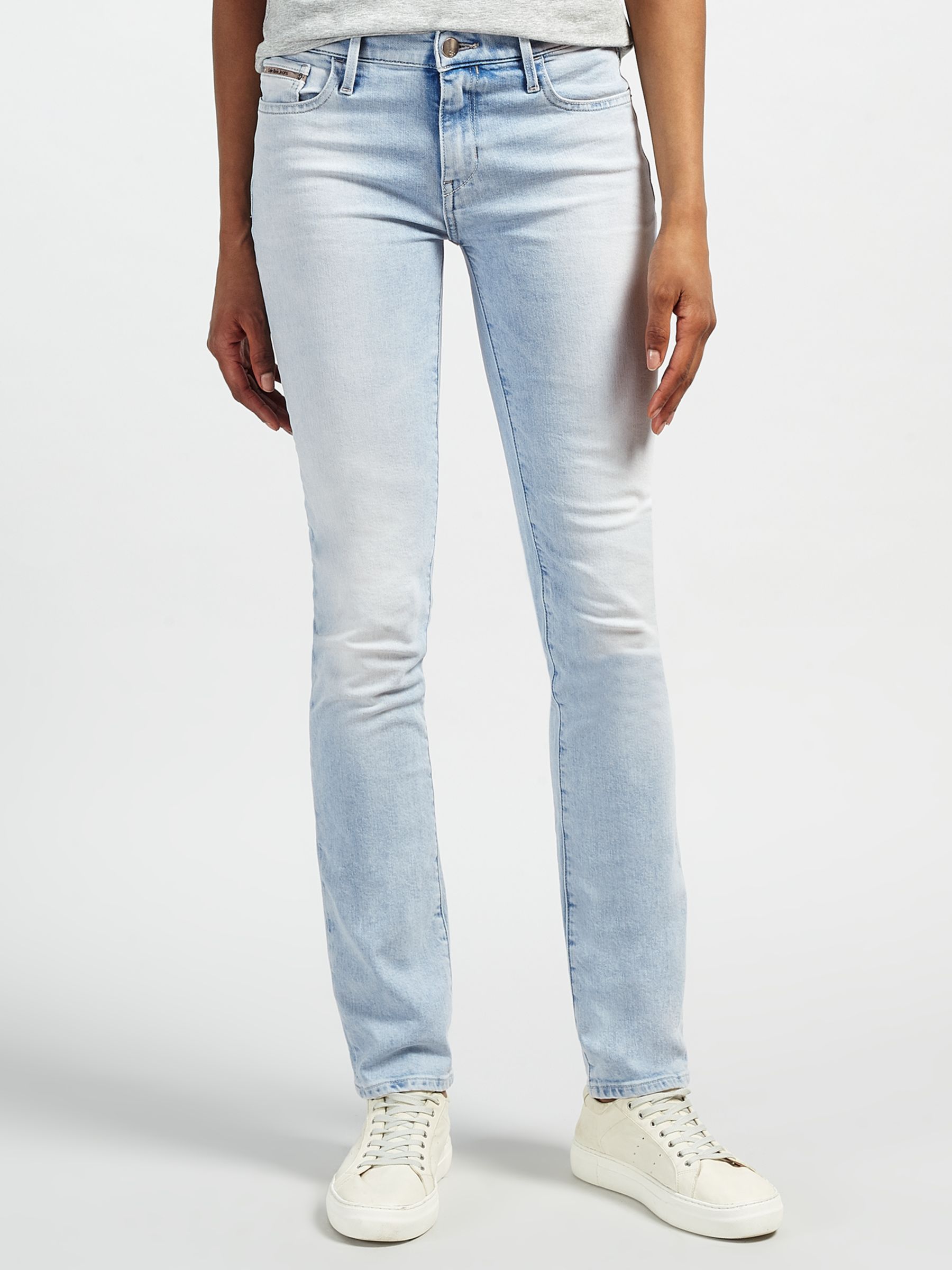 calvin klein women's mid rise straight fit jeans