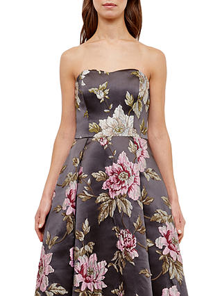 Ted Baker Bernica Floral Jacquard Dress, Gunmetal