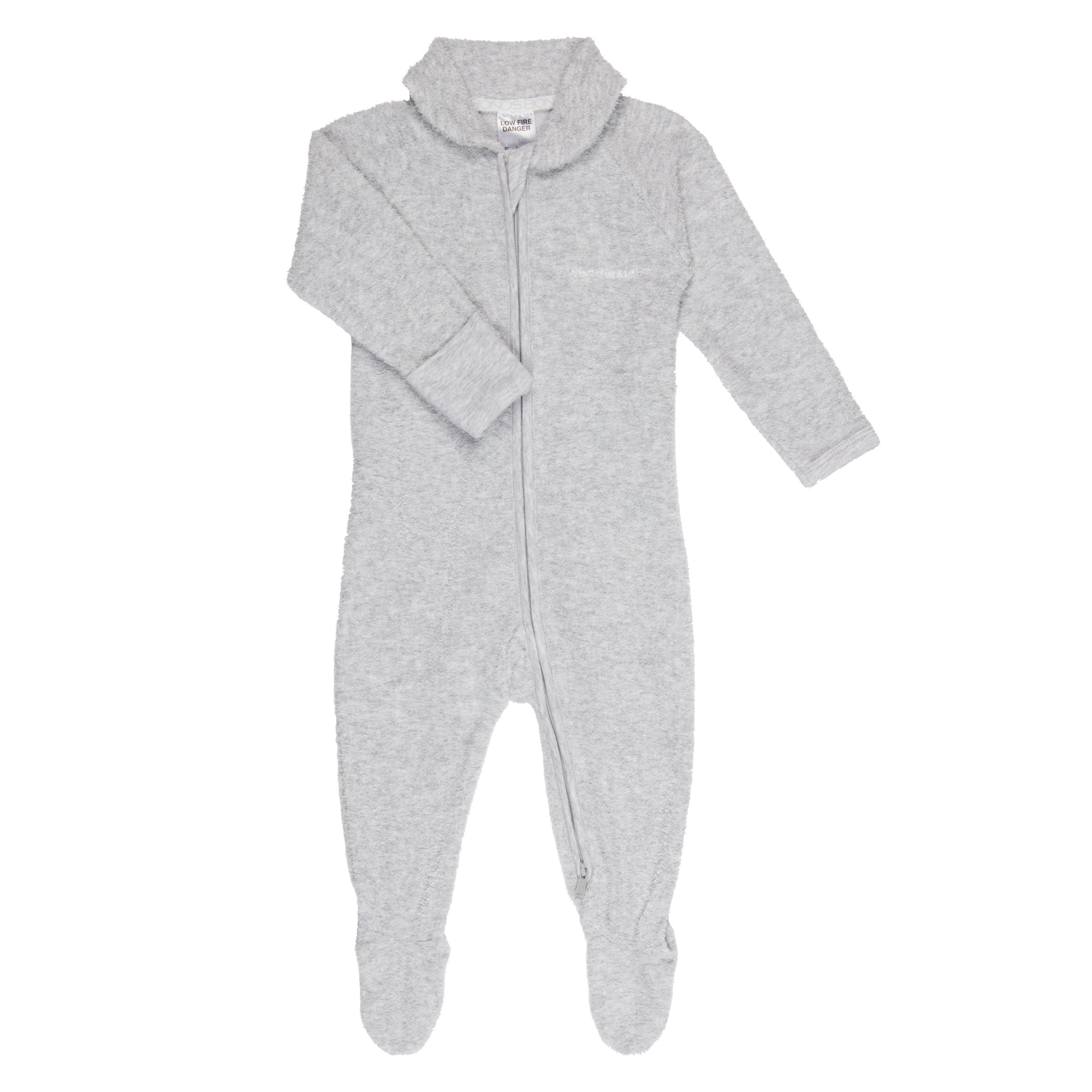 Bonds Baby Poodlette Zip Wondersuit Sleepsuit, Grey at John Lewis ...