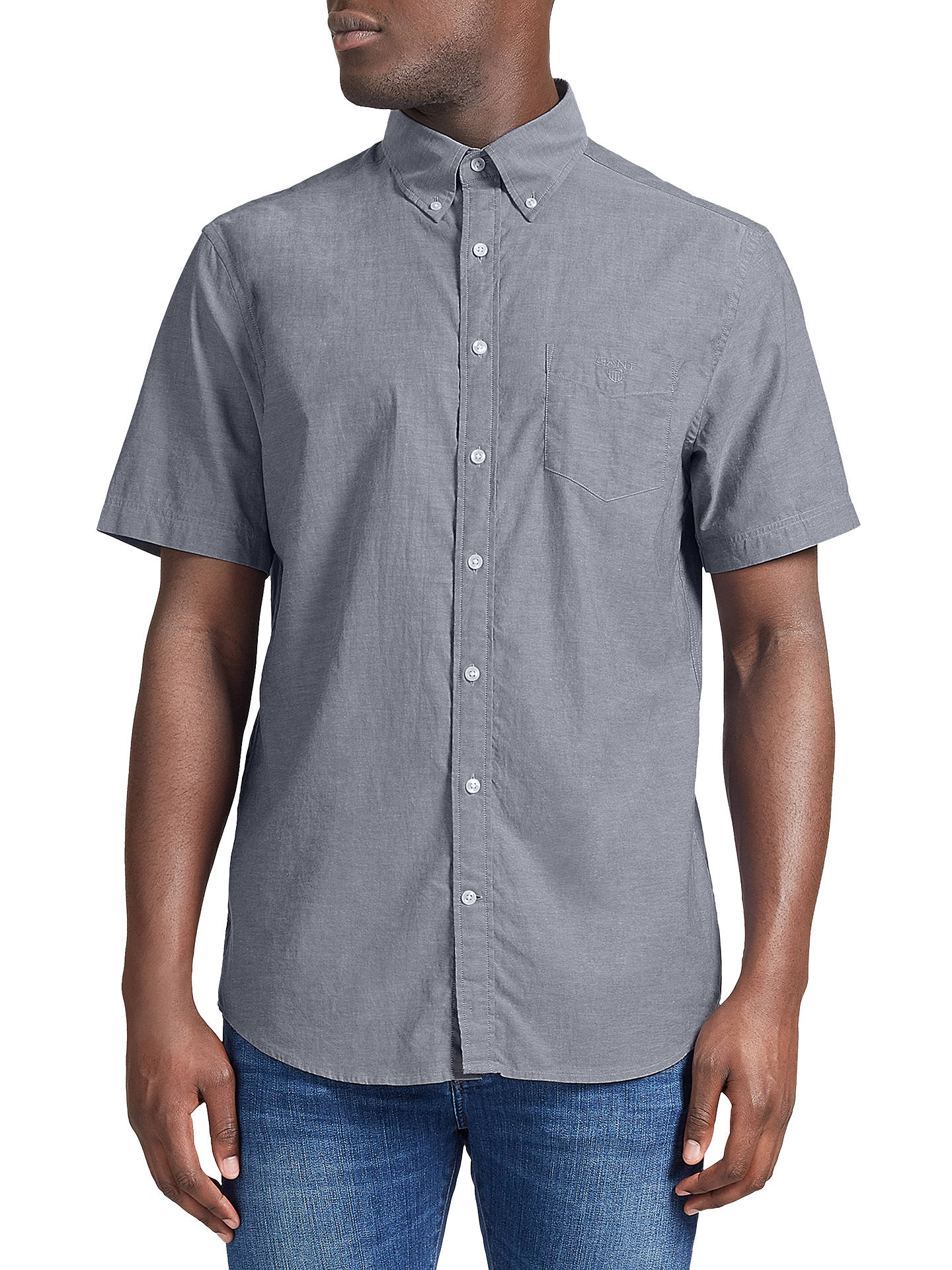 Gant Washed Pinpoint Oxford Short Sleeve Shirt at John Lewis & Partners