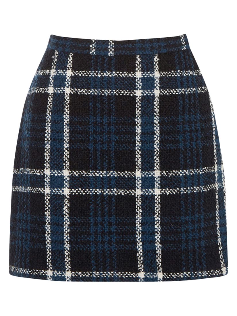 Oasis Check Marley Boucle Skirt, Multi/Black