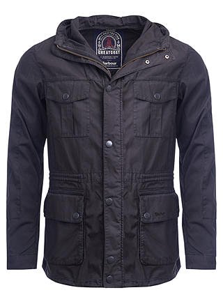 Barbour Greatcoat Beaumaris Cotton Jacket, Navy