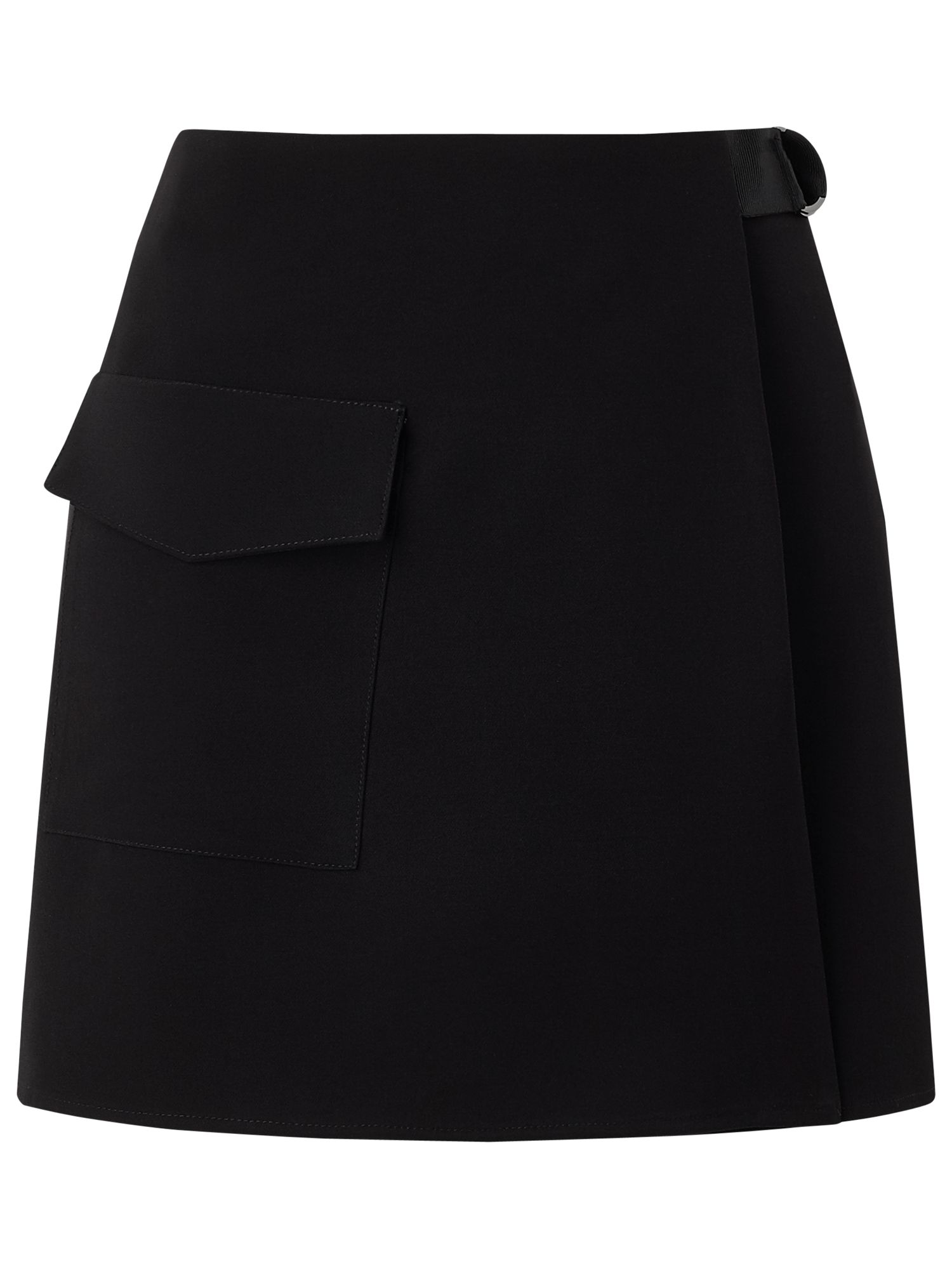 Miss Selfridge D-Ring Pocket Mini Skirt, Black
