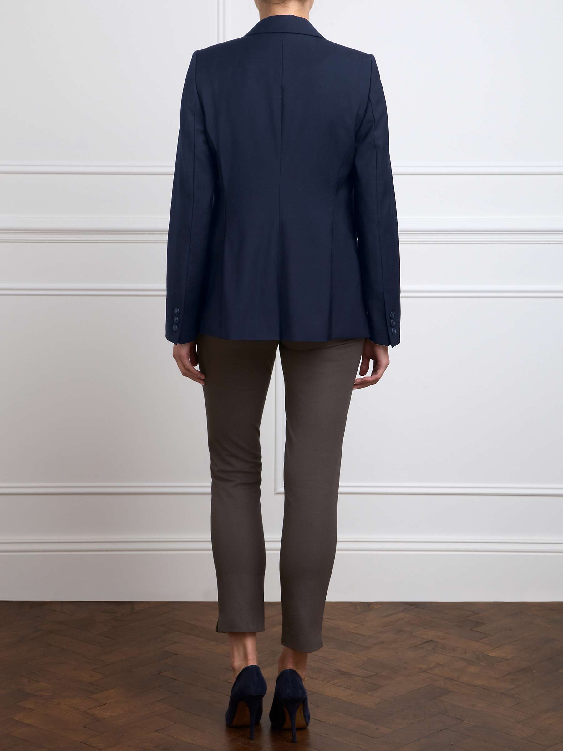 Buy Pure Collection Lydia Wool Blazer, Navy Online at johnlewis.com