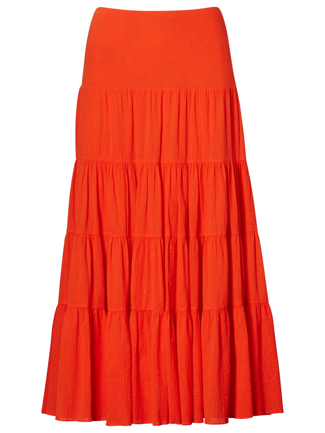 Lauren Ralph Lauren Cotton Gauze Maxi Skirt, Sunset Orange at John ...