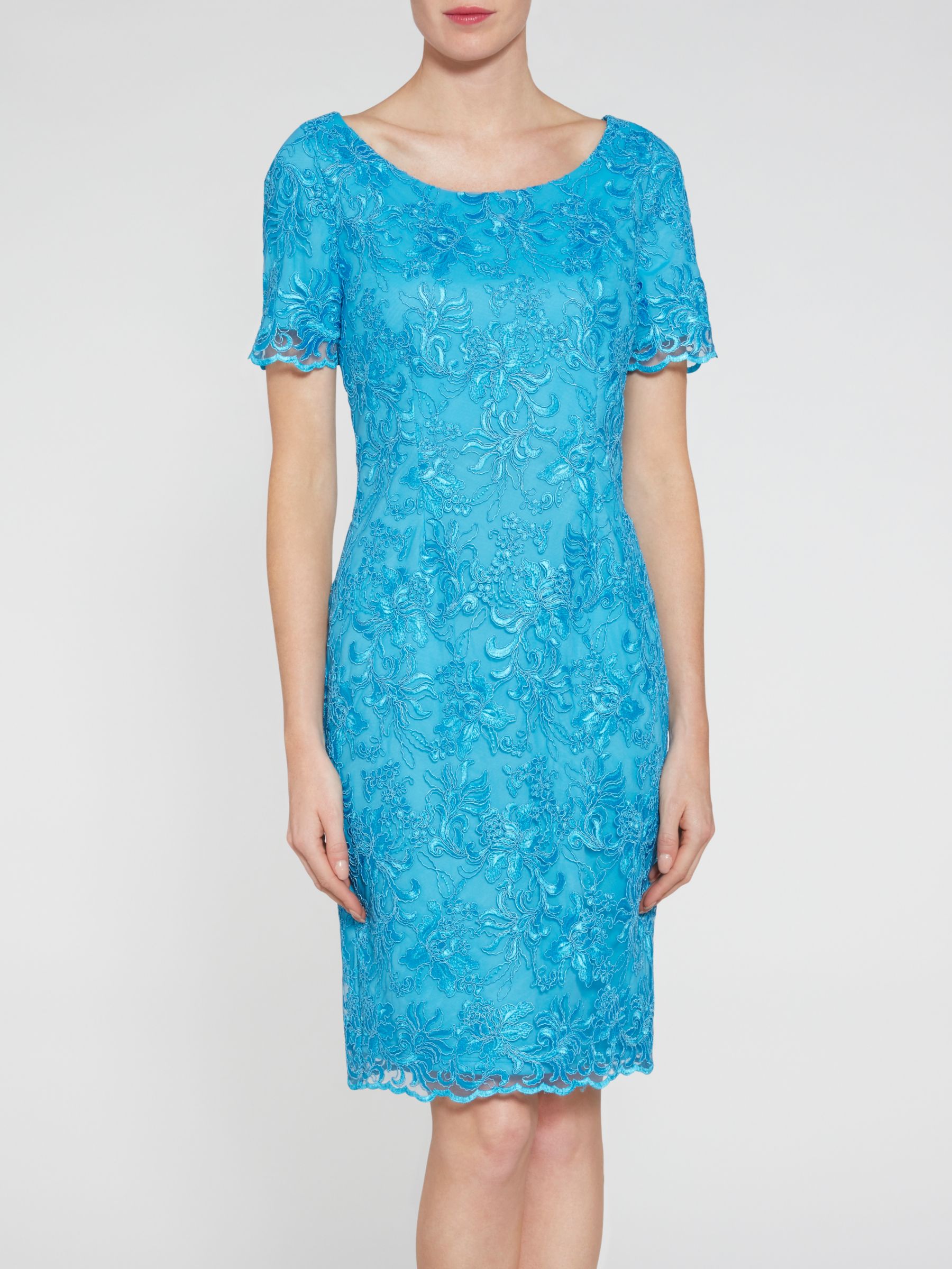 Gina Bacconi Embroidered Corded Dress at John Lewis