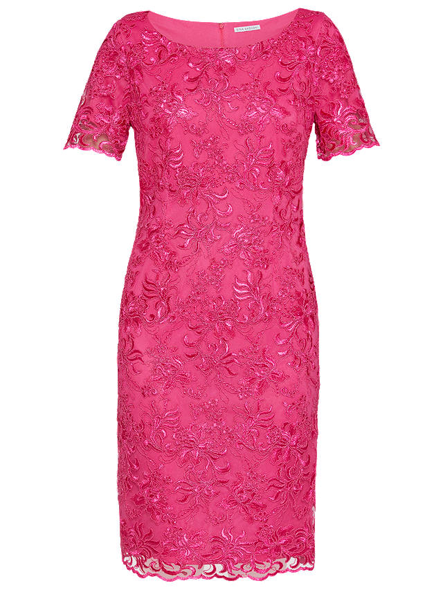 Gina Bacconi Embroidered Corded Dress at John Lewis & Partners