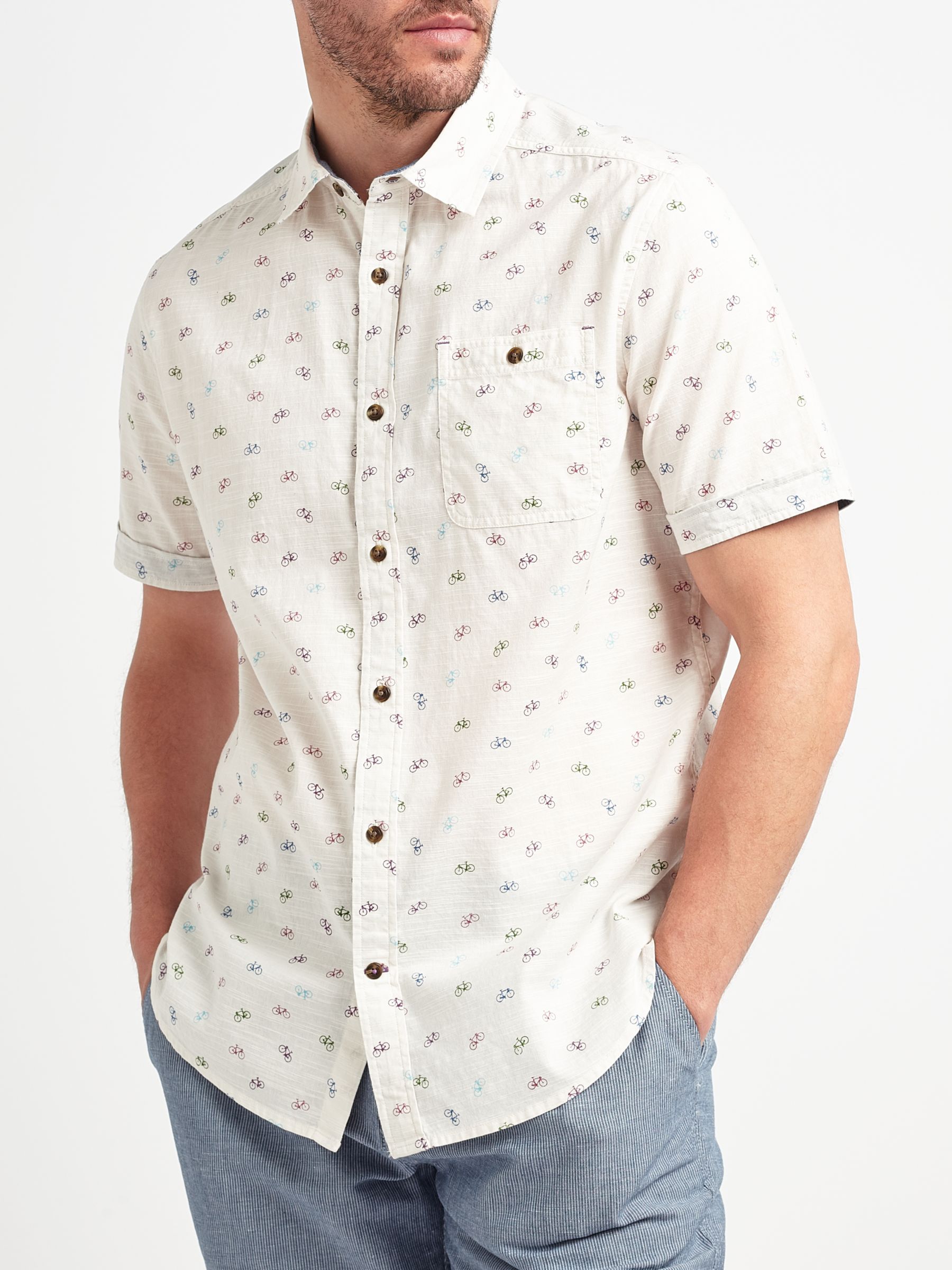 bicycle print shirt mens