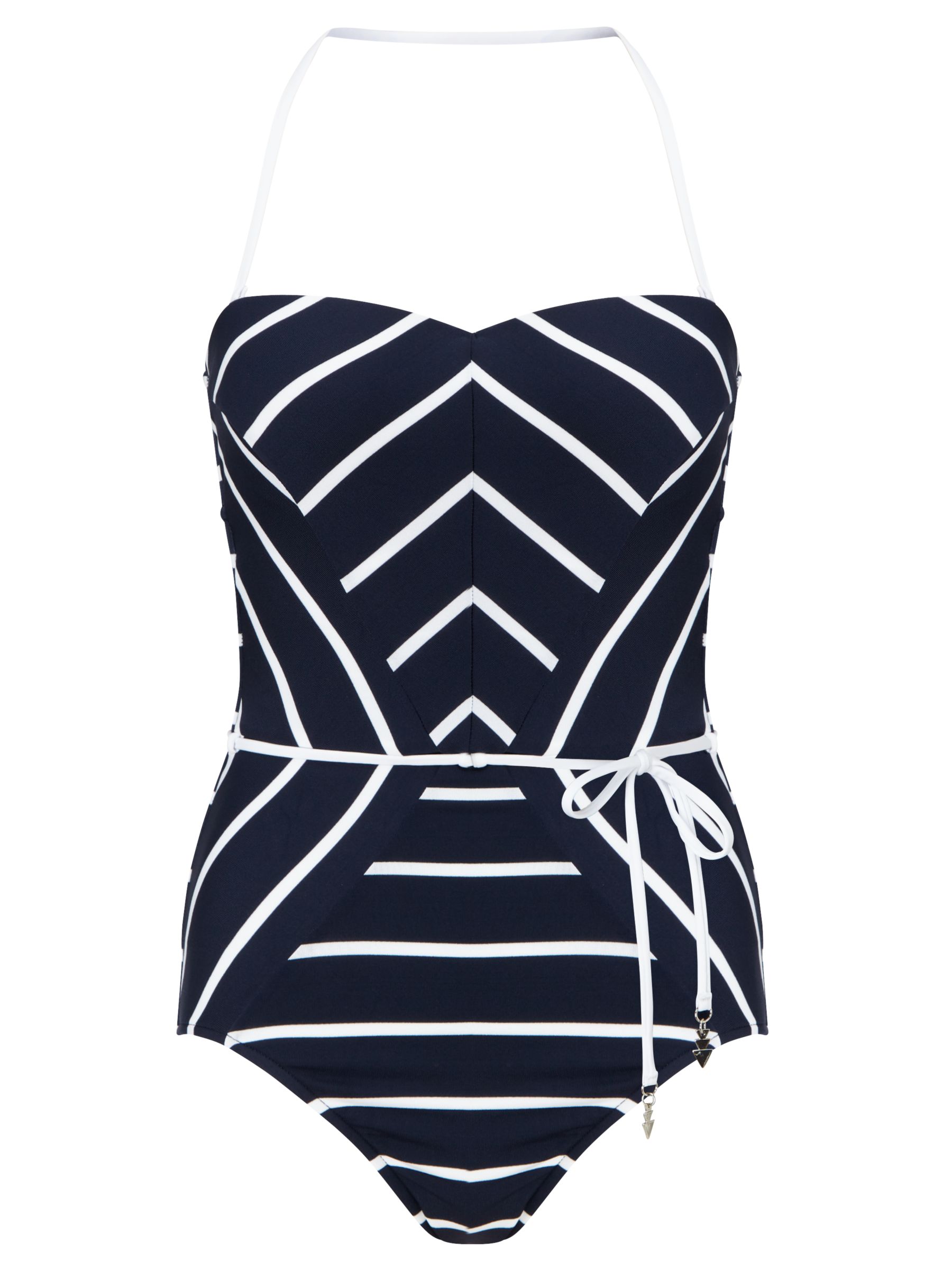 seafolly stripe bandeau swimsuit