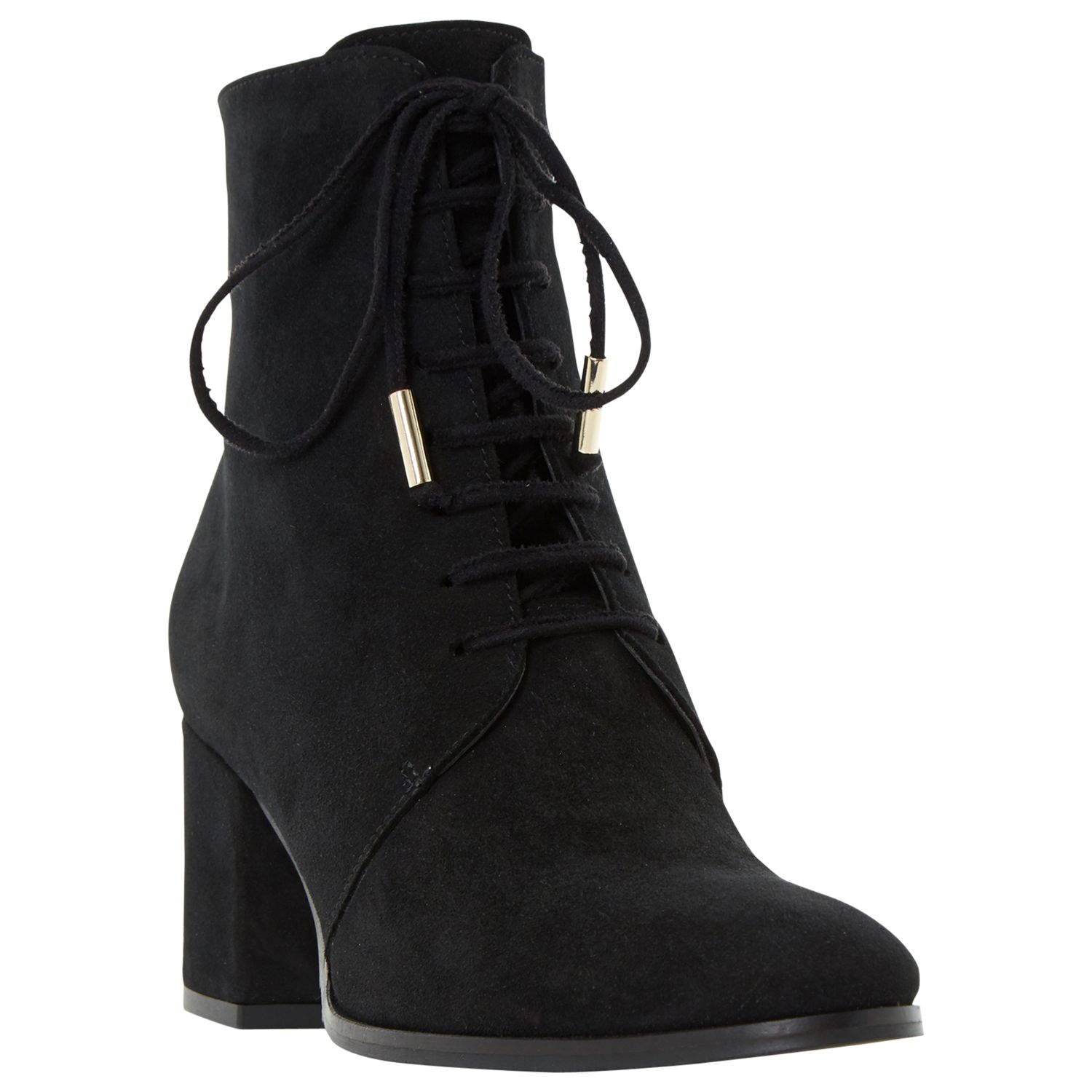 Dune Olita Lace Up Ankle Boots, Black, 4
