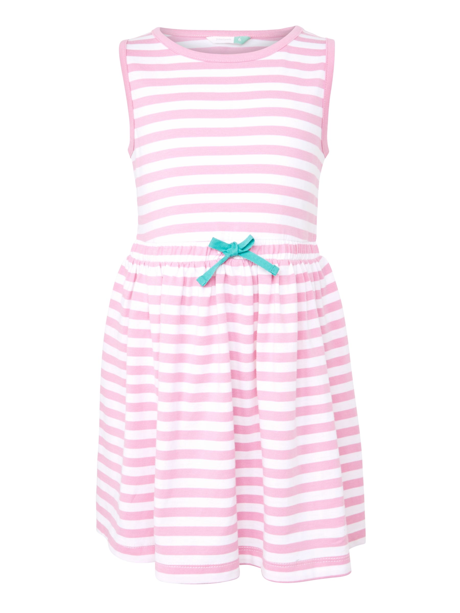 pink white striped dress