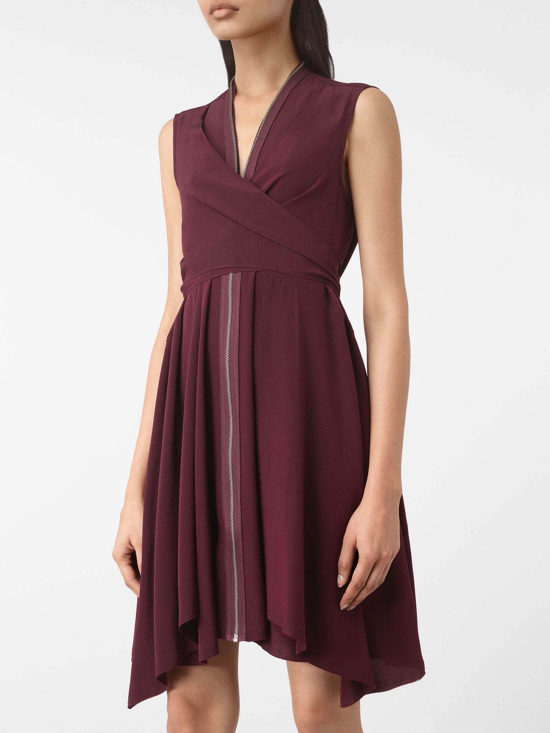 all saints burgundy dress