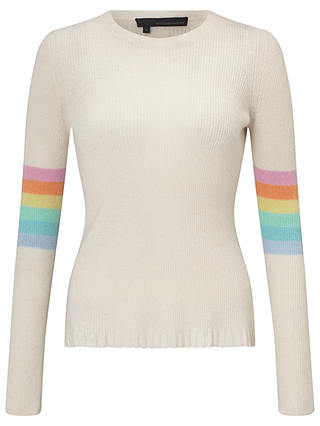 360 Sweater Clementine Cashmere Jumper, Chalk/Multi