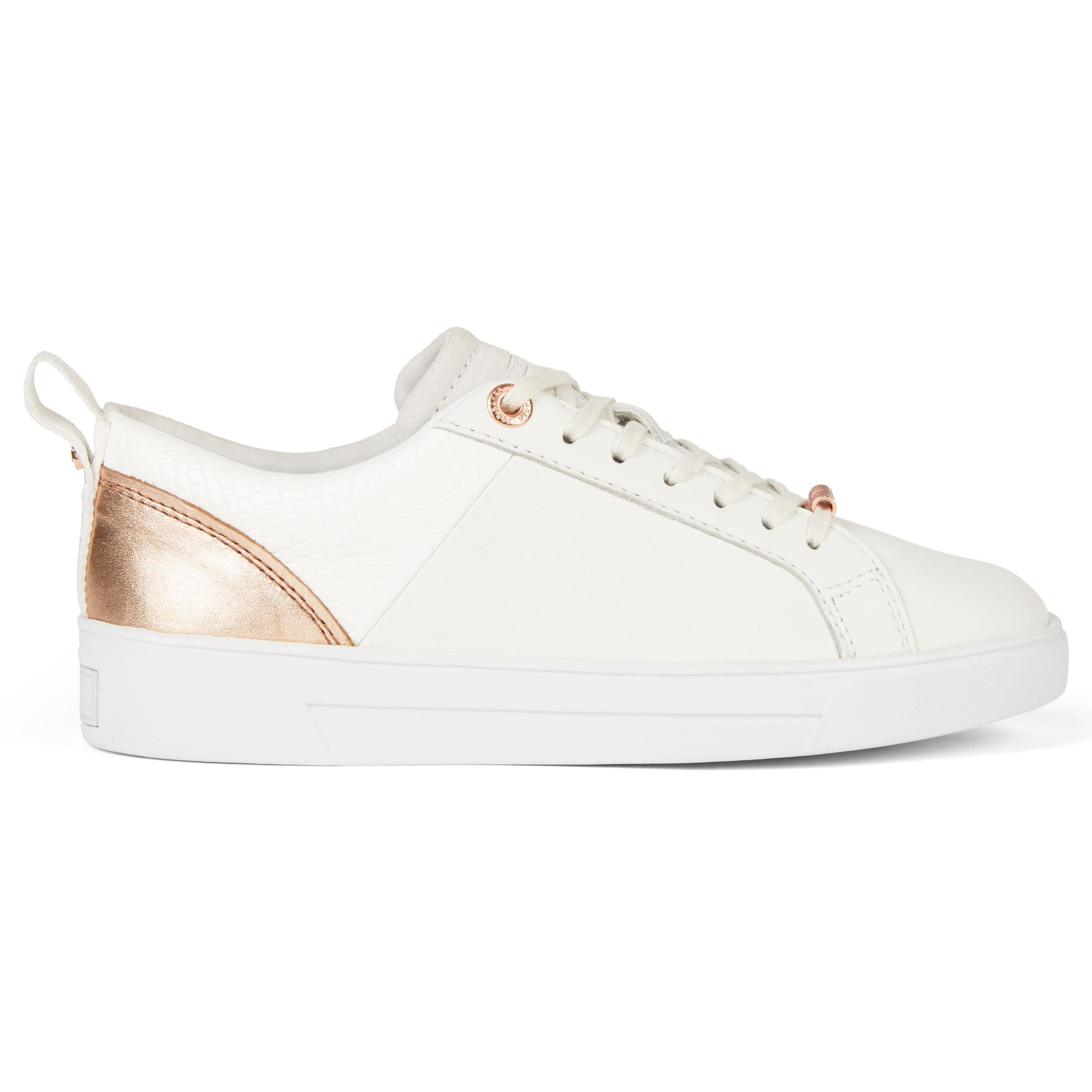 ted baker white and rose gold trainers