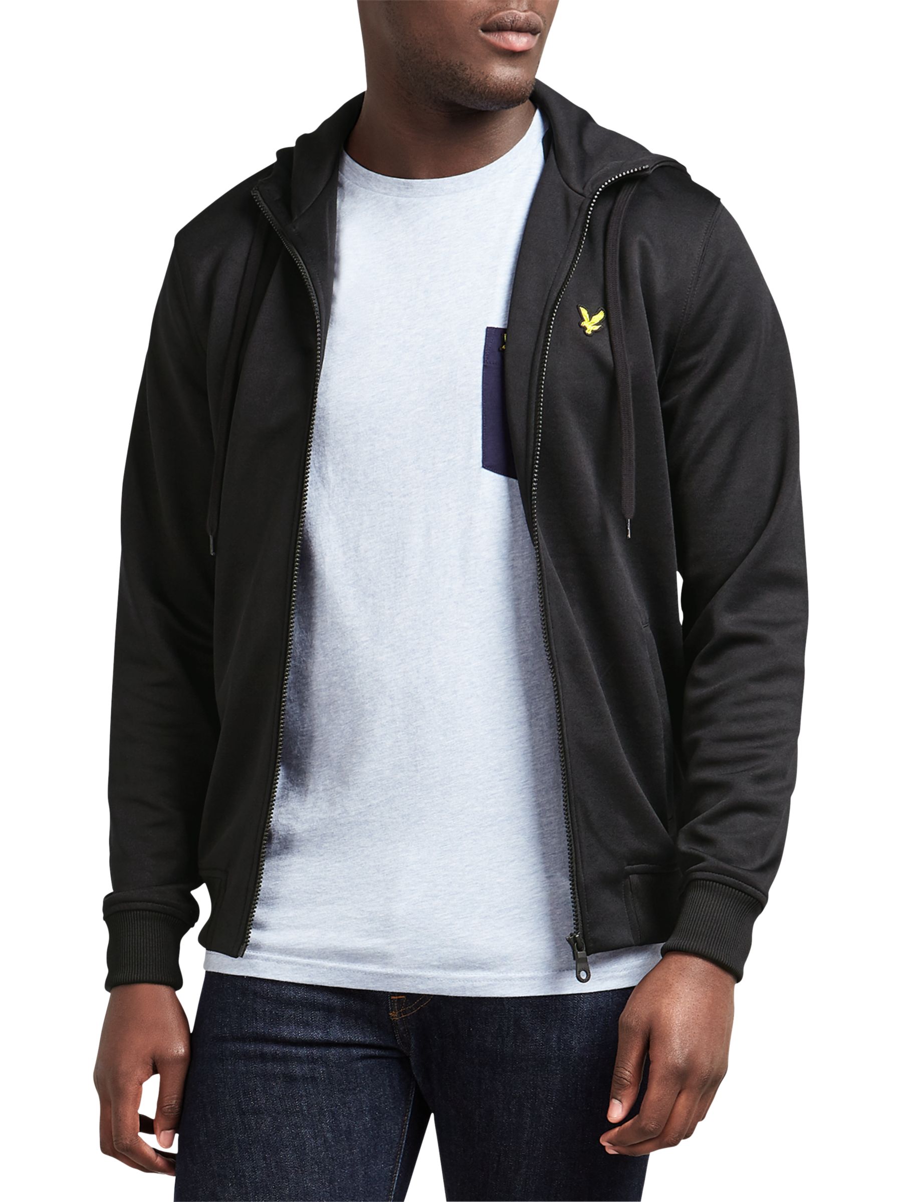 funnel neck zip hoodie