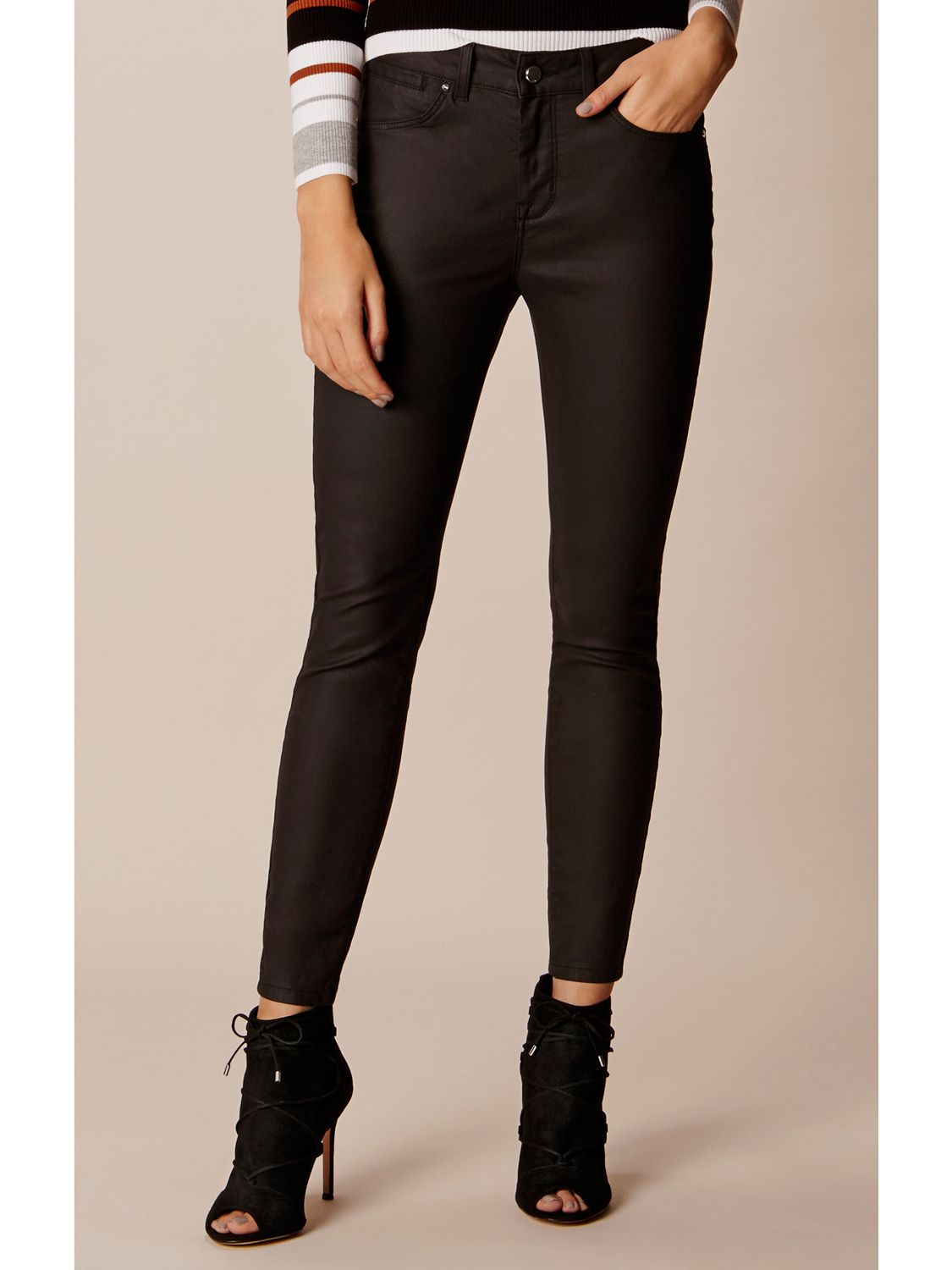 karen millen coated jeans