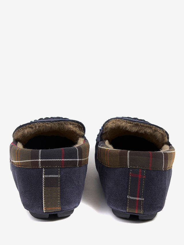 Barbour Monty Suede Slippers, Navy