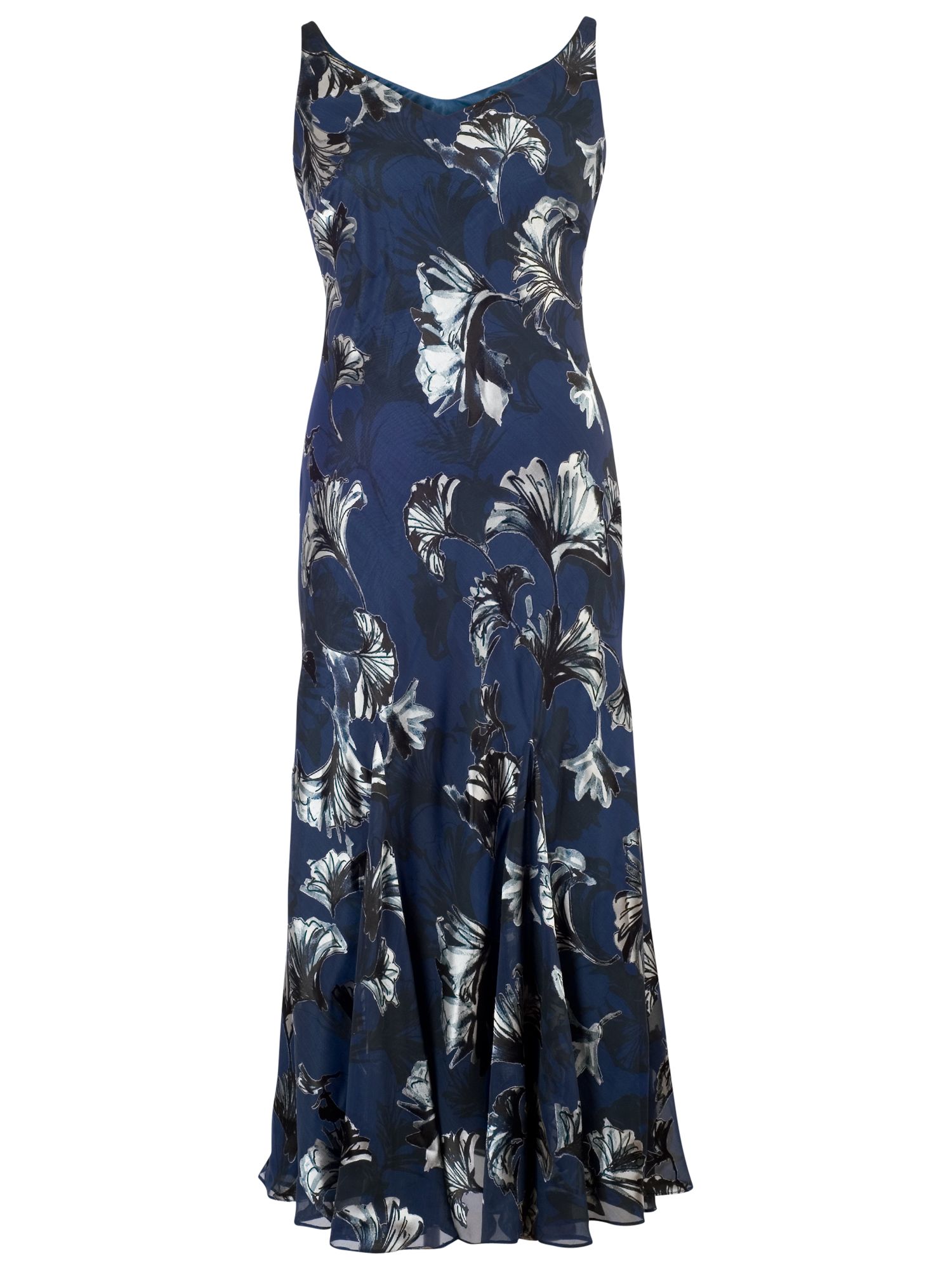 Chesca Fan Print Devoree Dress, Navy at John Lewis