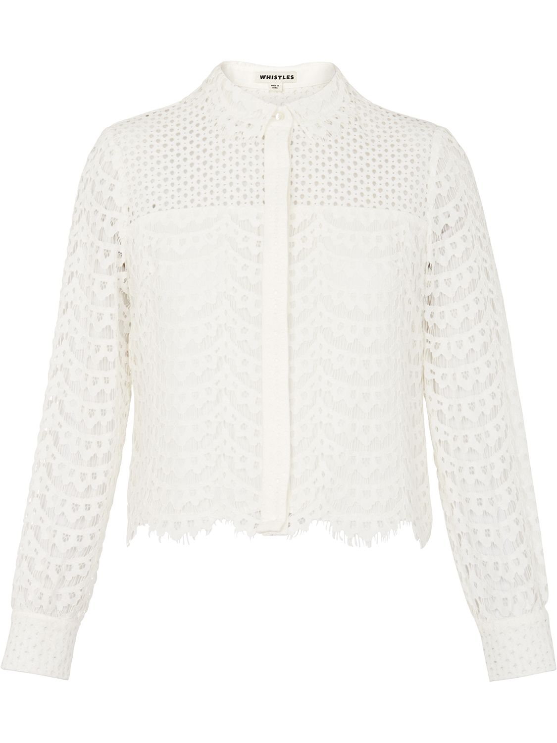 Whistles Penny Lace Top, Ivory