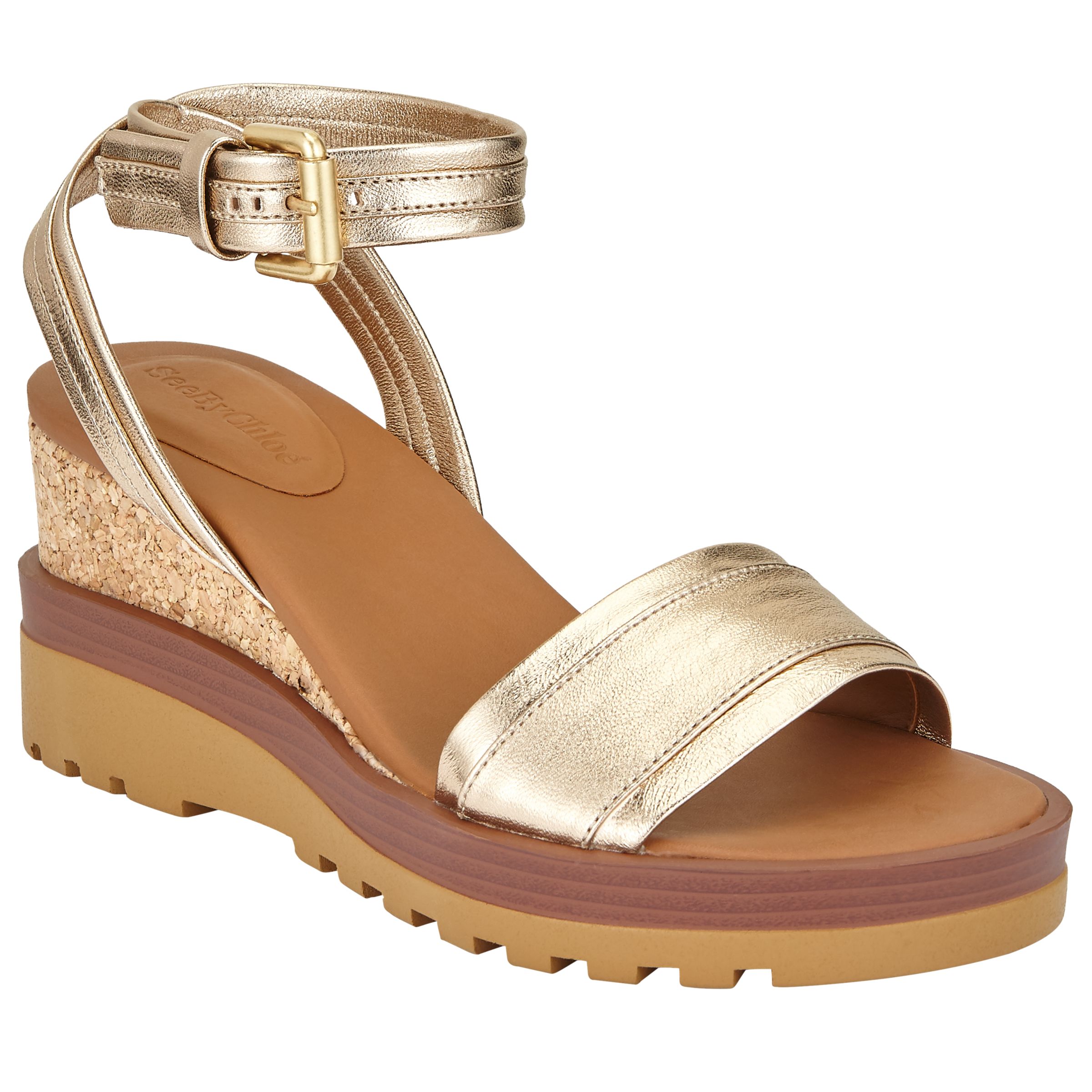 See by Chloé Robin Wedge Heeled Sandals, Gold