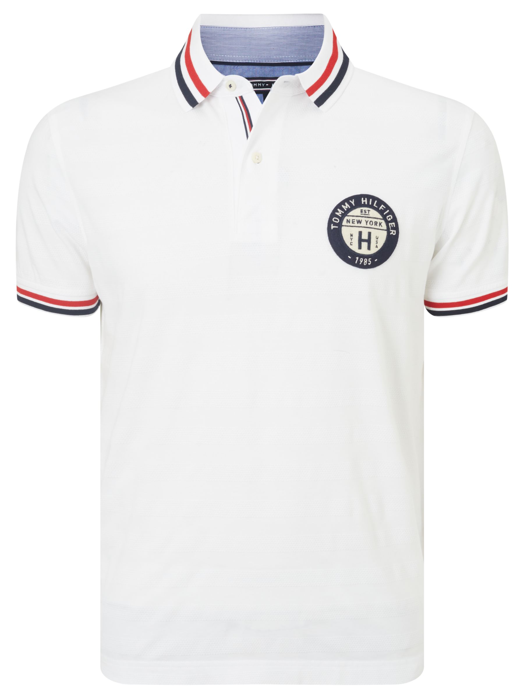 red white and blue tommy hilfiger polo