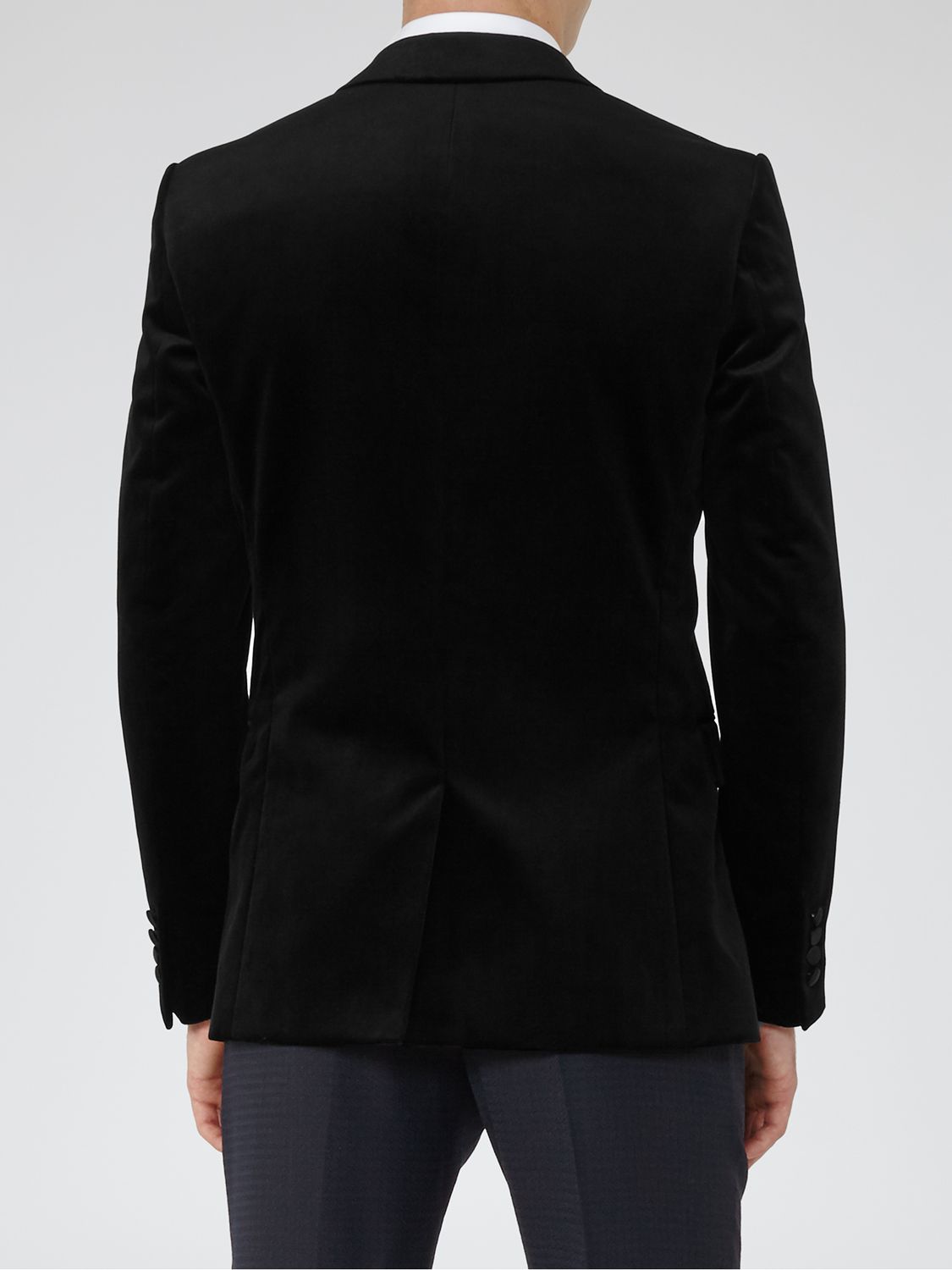 Reiss Maximus Velvet Slim Fit Blazer, Black