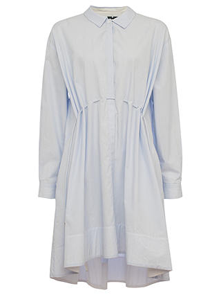 French Connection Smithson Stripe Flared Dress, Salt Water/Summer White