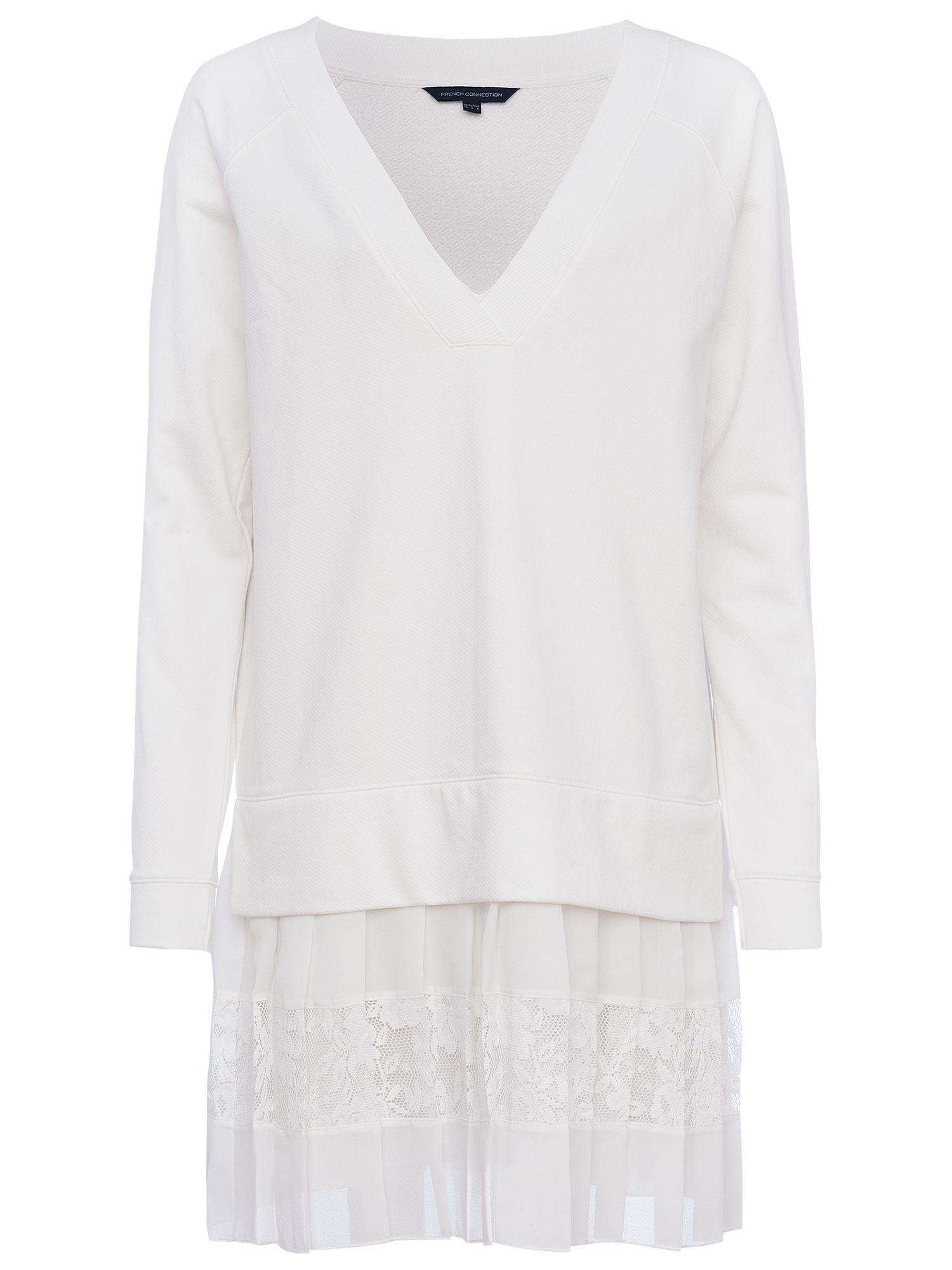 French Connection Eliza Long Sleeve Dress, Summer White