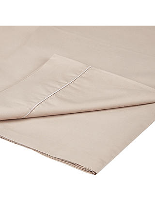 John Lewis & Partners 400 Thread Count Crisp & Fresh Egyptian Cotton Flat Sheet, Latte