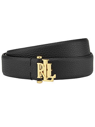Lauren Ralph Lauren Carrington Leather Belt, Black
