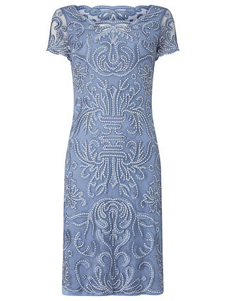 Phase Eight Talia Embroidered Dress, Bluebell