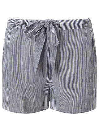 Phase Eight Stripe Shorts, Soft Blue
