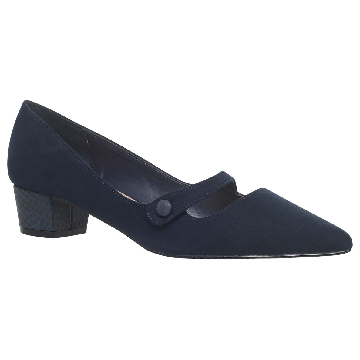 Miss KG Audrina Block Heeled Court Shoes, Navy
