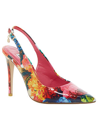 Dune Chelsea Occasion Slingback Court Shoes, Floral