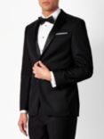 John Lewis & Partners Notch Lapel Basket Weave Regular Fit Dress Suit Jacket, Black