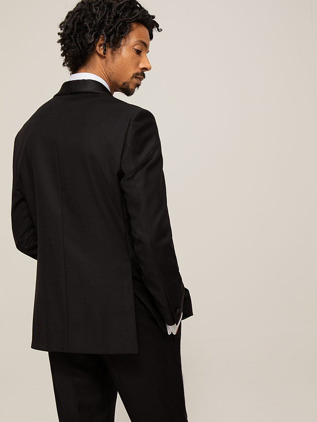 John Lewis & Partners Shawl Lapel Basket Weave Regular Fit Dress Suit Jacket, Black, 36R