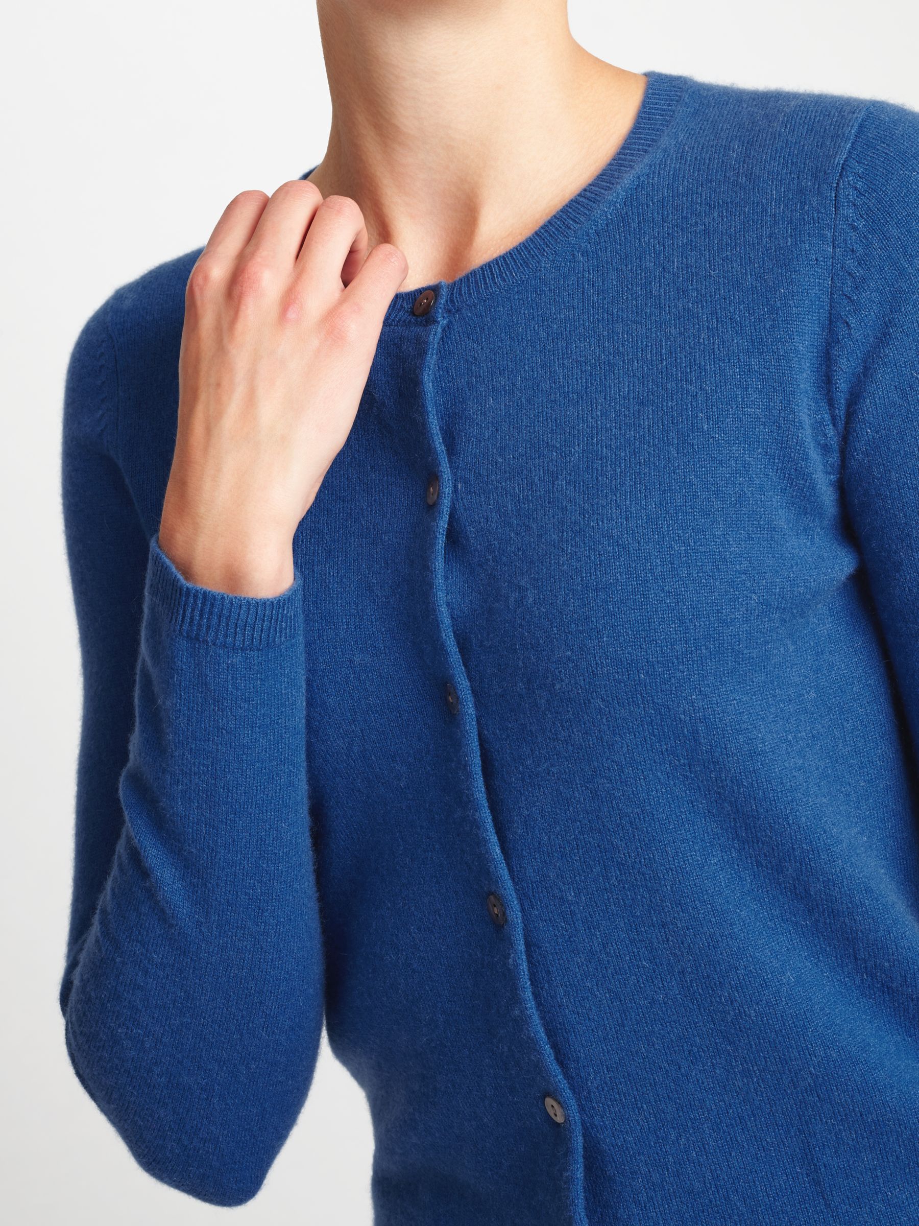 John Lewis & Partners Cashmere Crew Neck Cardigan at John Lewis & Partners