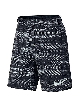 Nike Flex All Over Print 8" Training Shorts, Black/Platinum