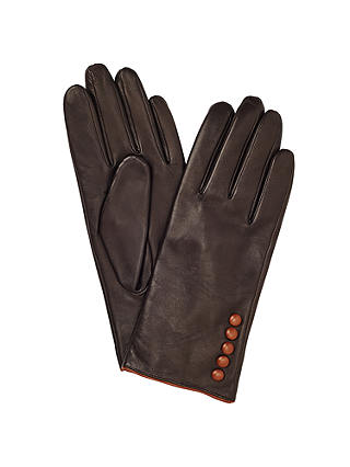 John Lewis & Partners 5 Button Leather Gloves