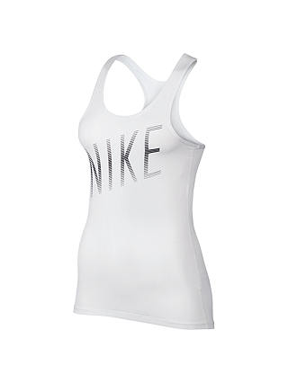 Nike Pro Cool Tank Top, White/Black