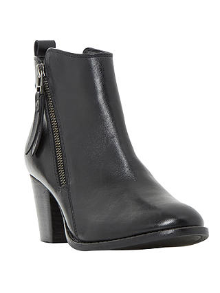 Dune Pontoon Stacked Heel Ankle Boots