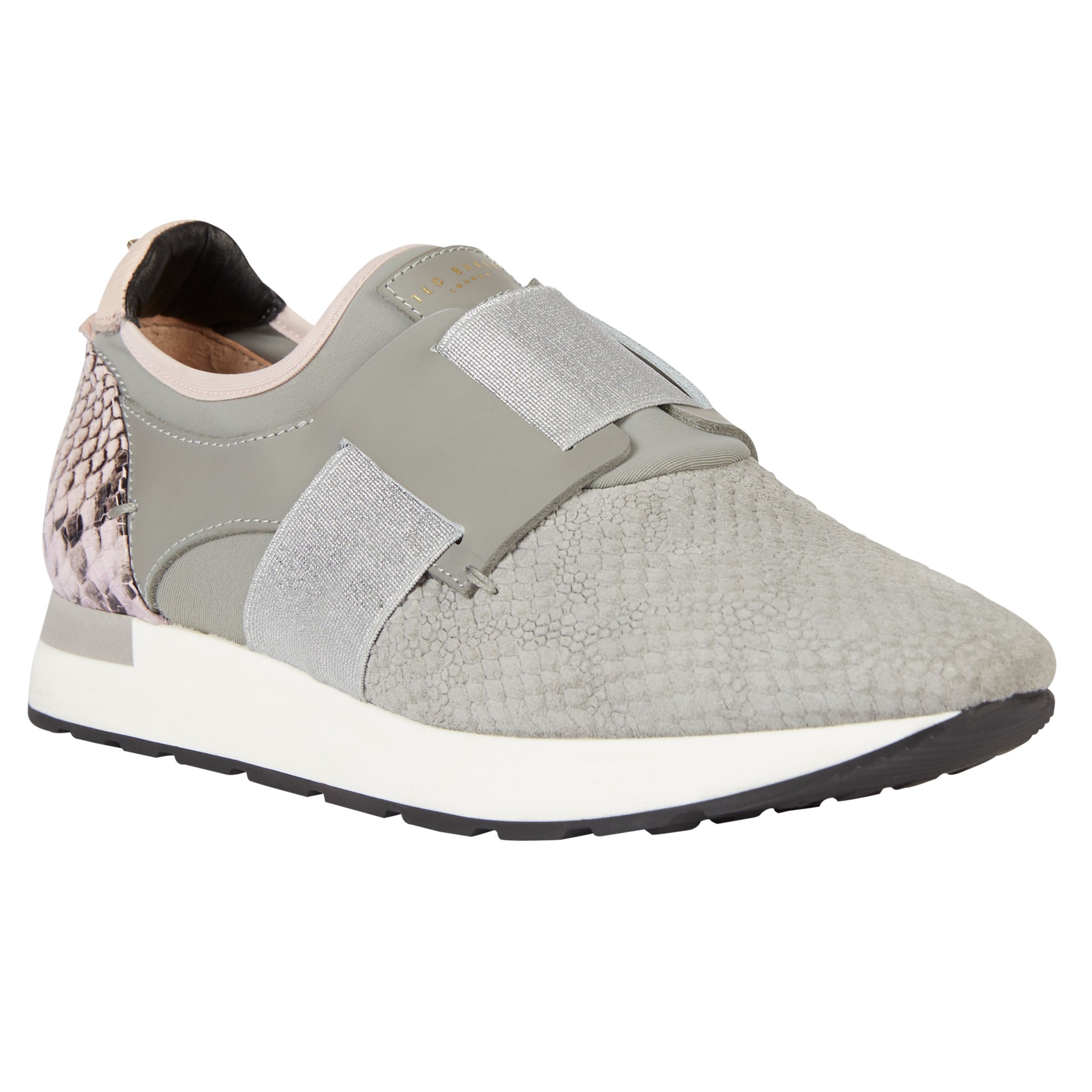 Ted Baker Kygoa Slip On Trainers, Grey/Pink
