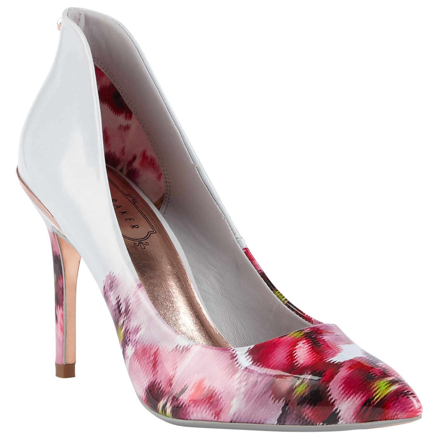 Ted Baker Savei Expressive Pansy Court Shoes, Multi at John Lewis ...