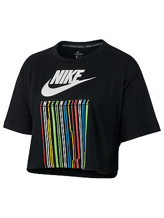Nike International Crop Top, Black/Multi