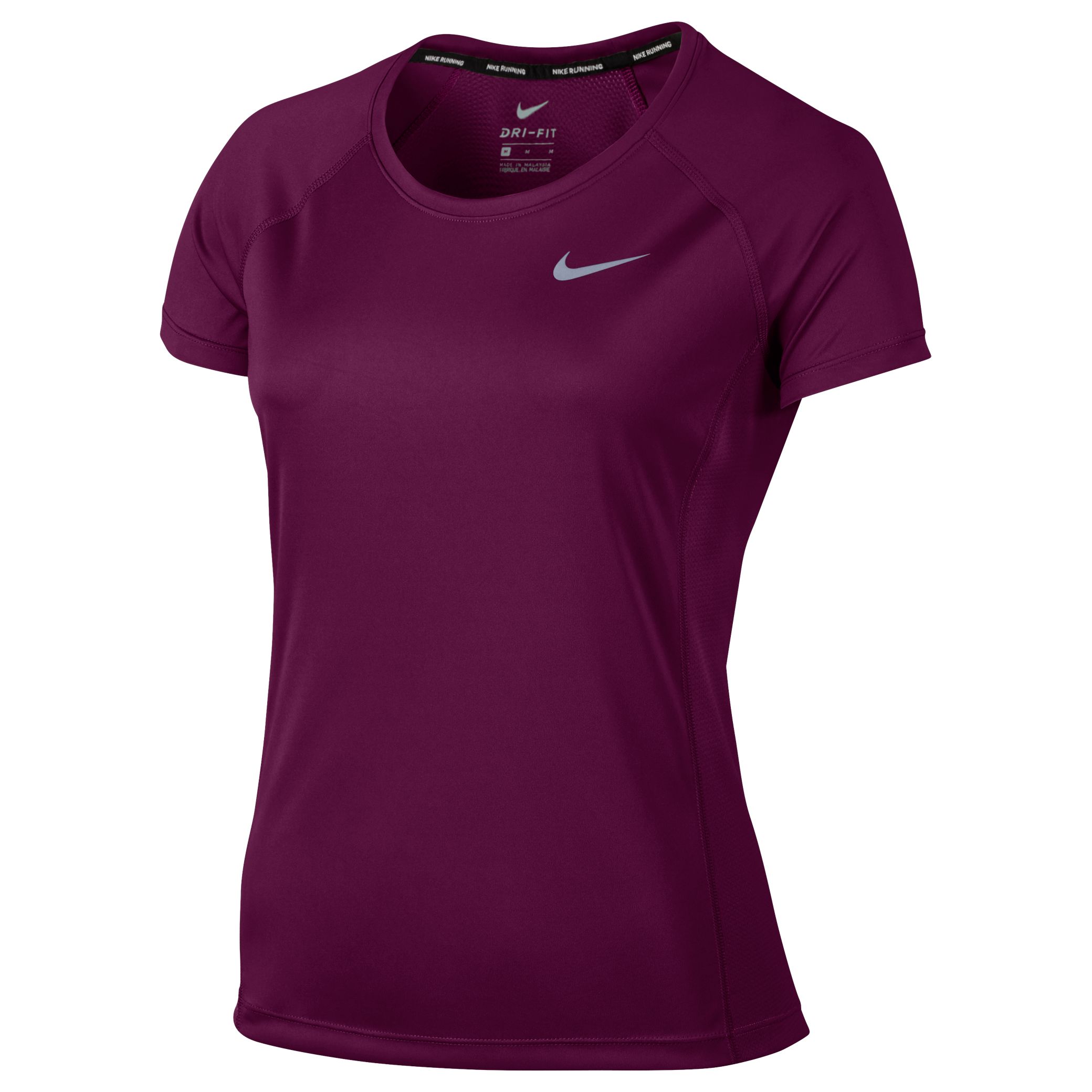 Nike Dry Miler Running Top, Purple at 