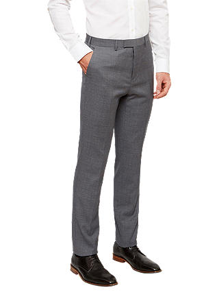 Ted Baker Tippedj Wool Semi Plain Tailored Suit Trousers, Grey